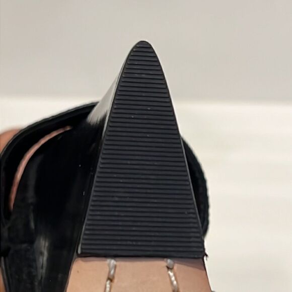 Alice + Olivia Owen Pointy Toe Wedge Heel Suede Black Booties Size 36 NWOT - Picture 15 of 16